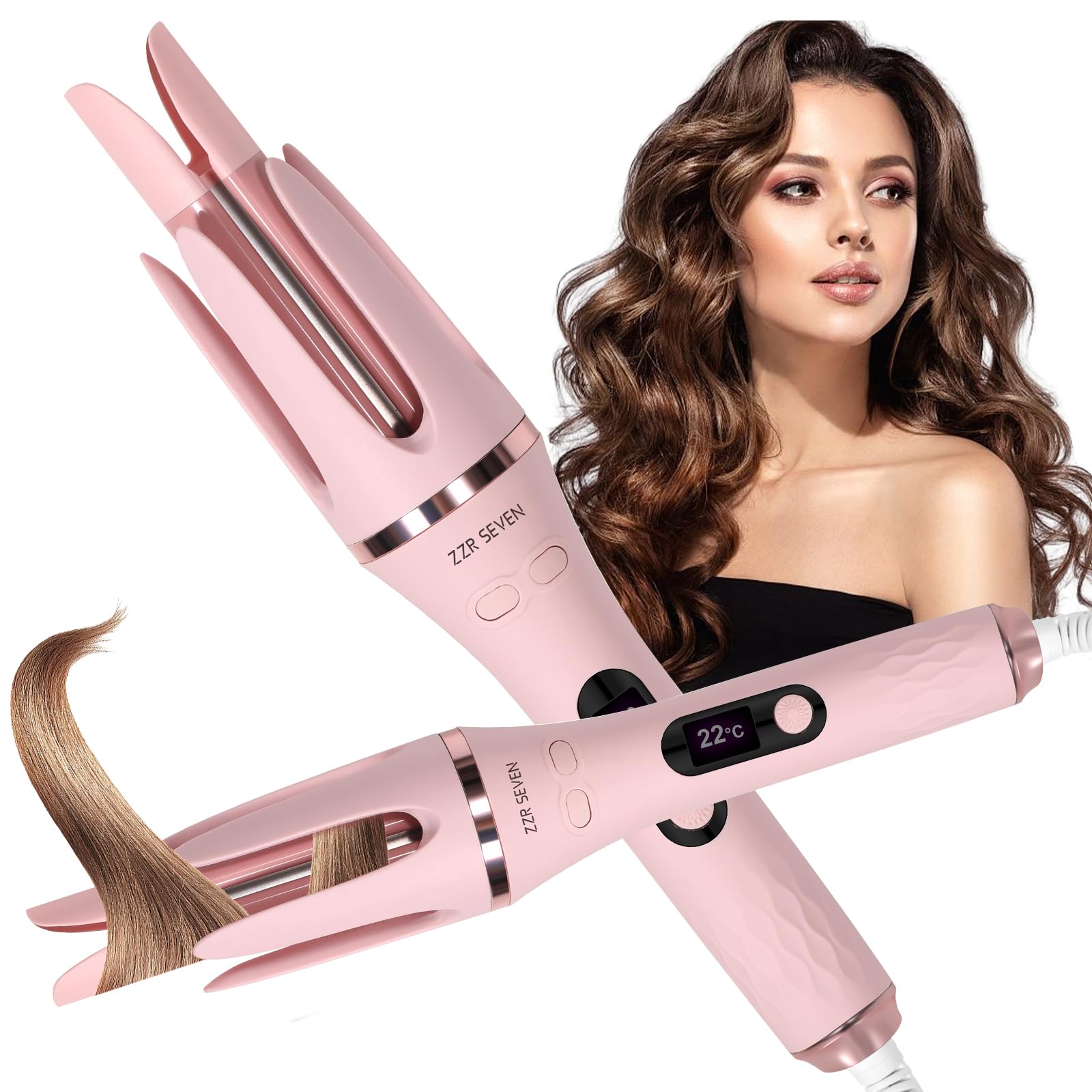 Photo 1 of ZZR SEVEN Automatic Curling Iron, Pink