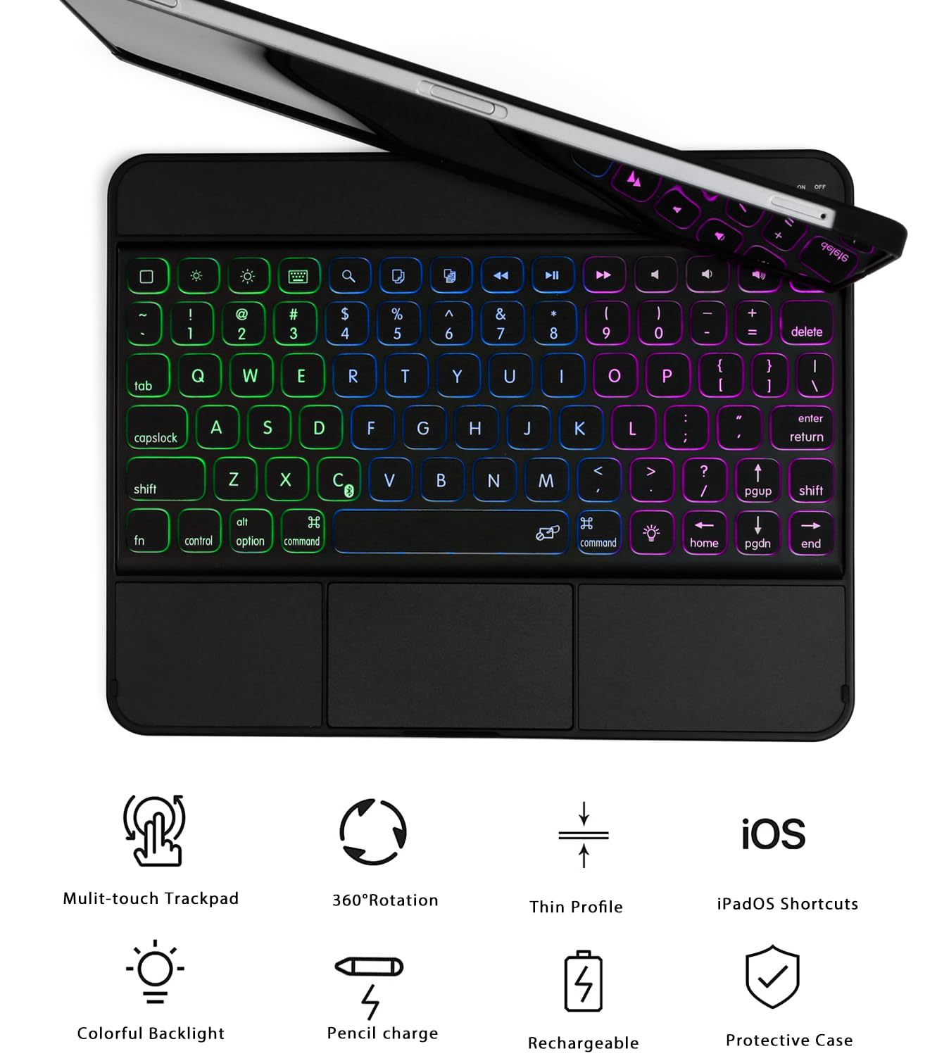 Amazon.com: LENRICH Keyboard Case for iPad Pro 11 inch 4th