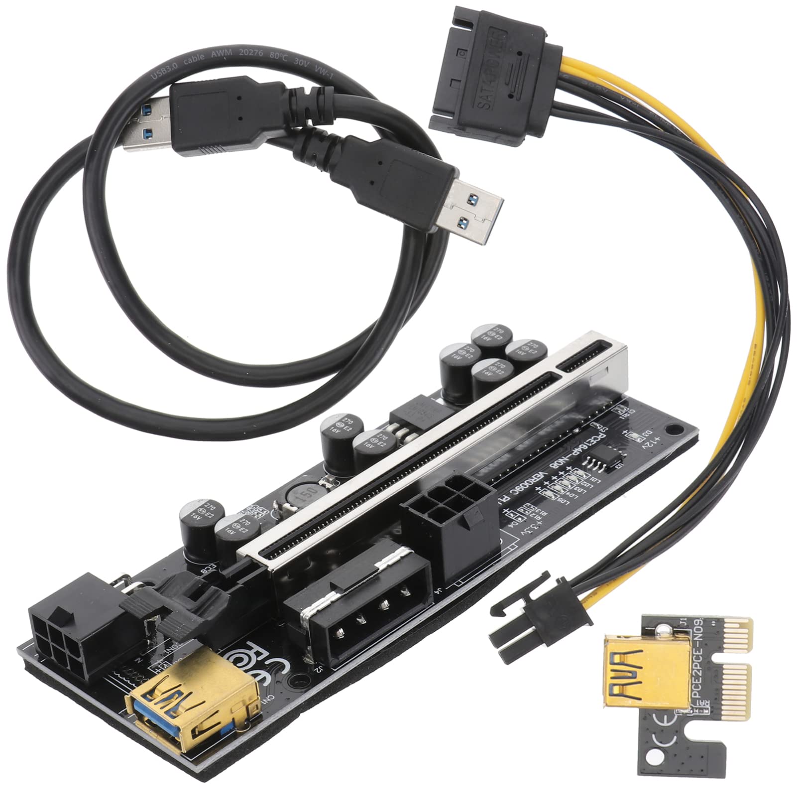1set Pci-e Adapter to Stable Power Supply Capacitors Pin Interface Compatible Graphic Cards for Enhanced Performance and Data Transfer