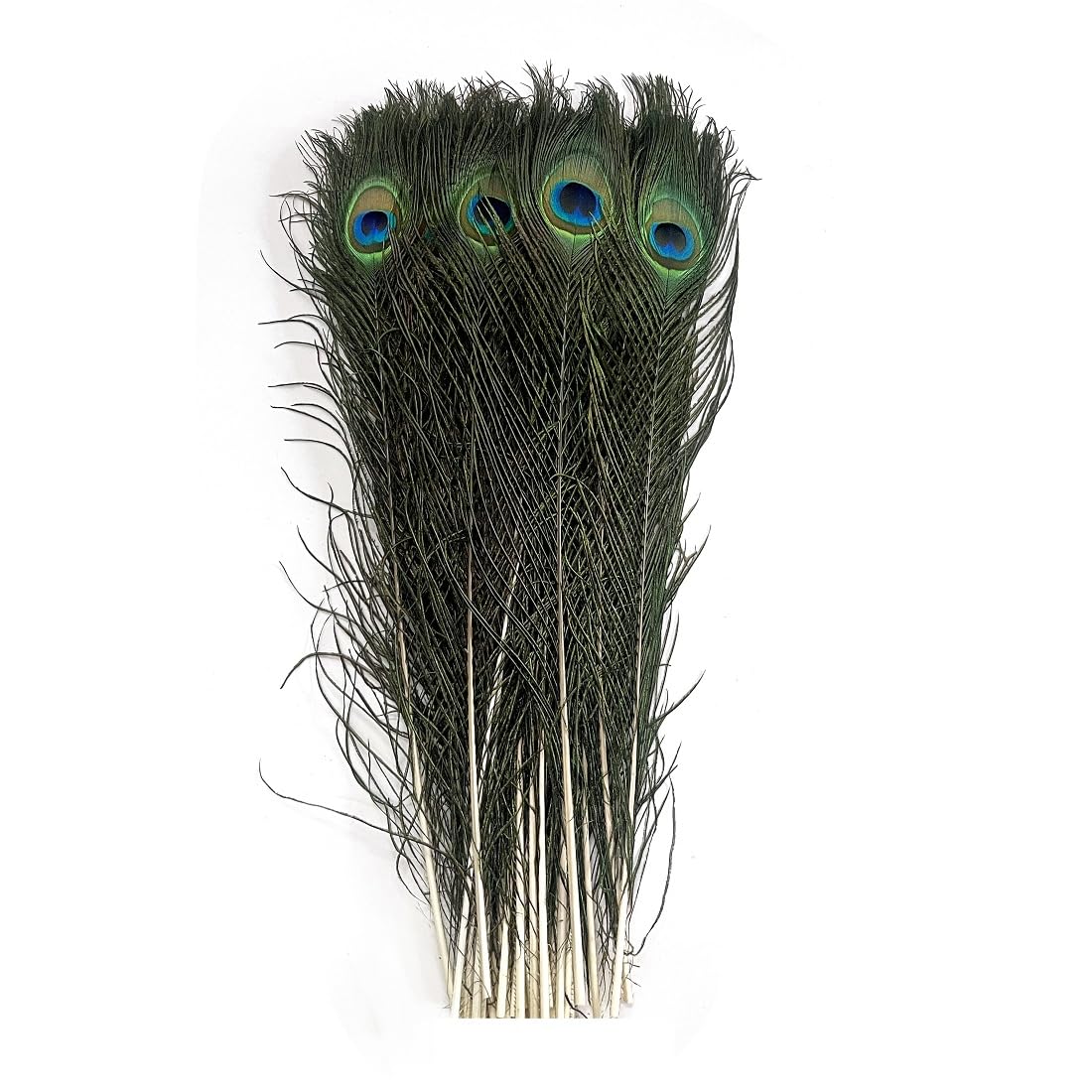 25 plumas naturales de pavo real con ojos de plumas de cola de pavo real de 16 a 20 pulgadas (40 – 50 cm) para la fiesta de bodas Arts and Crafts Home Decorations (25)