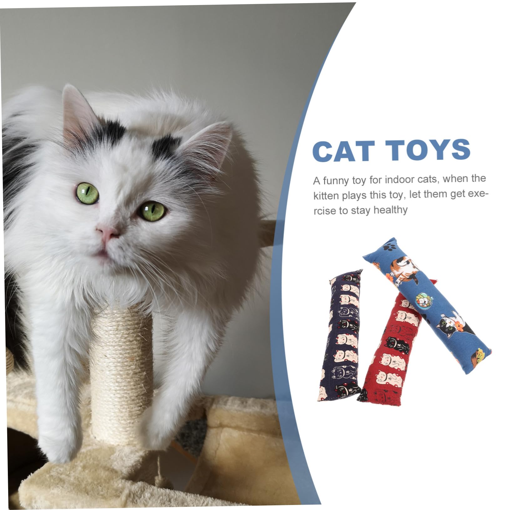 Happyyami 9pièces Jouets Coussin De Cataire pour Chats Jouets Interactifs De Morsure Jeu pour Chats Intérieur Motifs Aléatoires