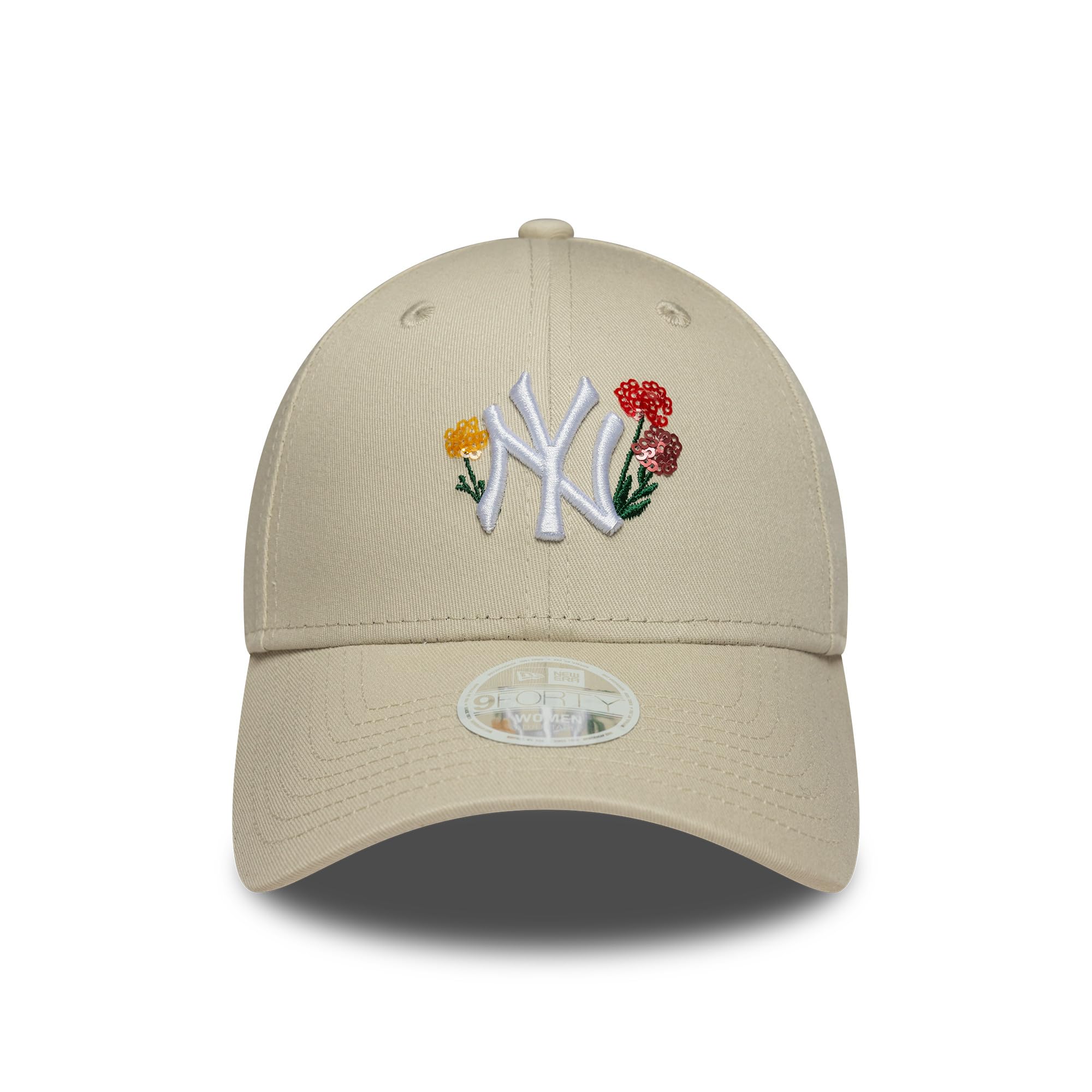 New Era Damska czapka baseballowa 9Forty Floral MLB New York Yankees Jasnobeżowa