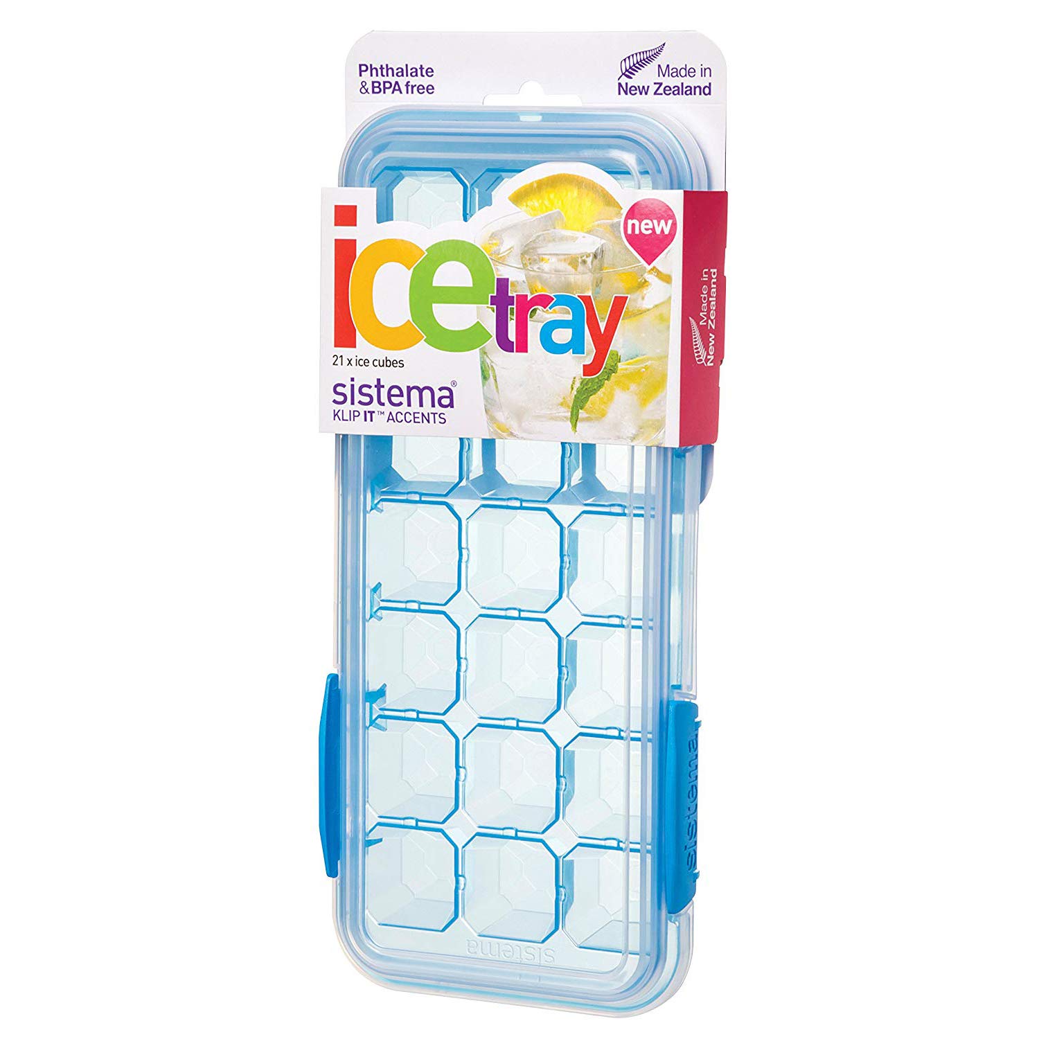 Sistema Large Ice Tray Accents Klip, Blue - H275 x W120 x D 42 mm