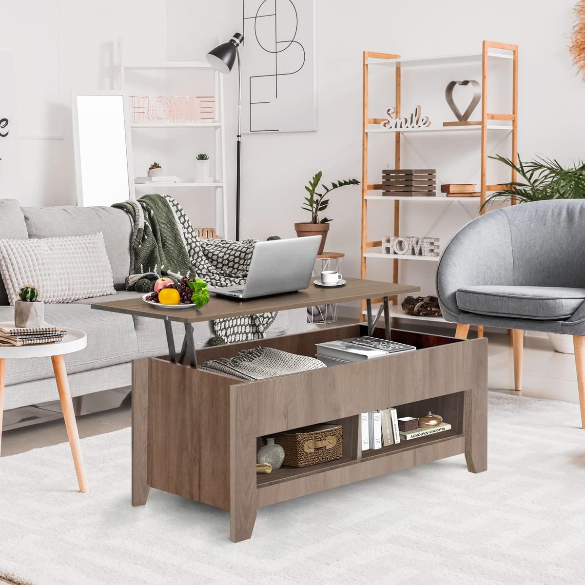 Lifetime Home Modern Upgraded Lift Top Coffee Table with