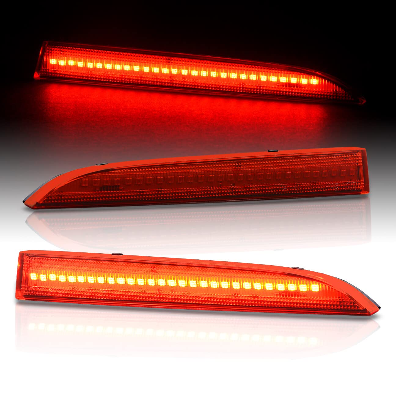 AJP Distributors Rear Lower Bumper LED Reflector Lights Parking Lamps Compatible/Replacement For Camaro Traverse ATS XT5 2013 2014 2015 2016 2017 2018 2019 2020 2021 2022 13 14 15 16 17 18 19 20 21 22