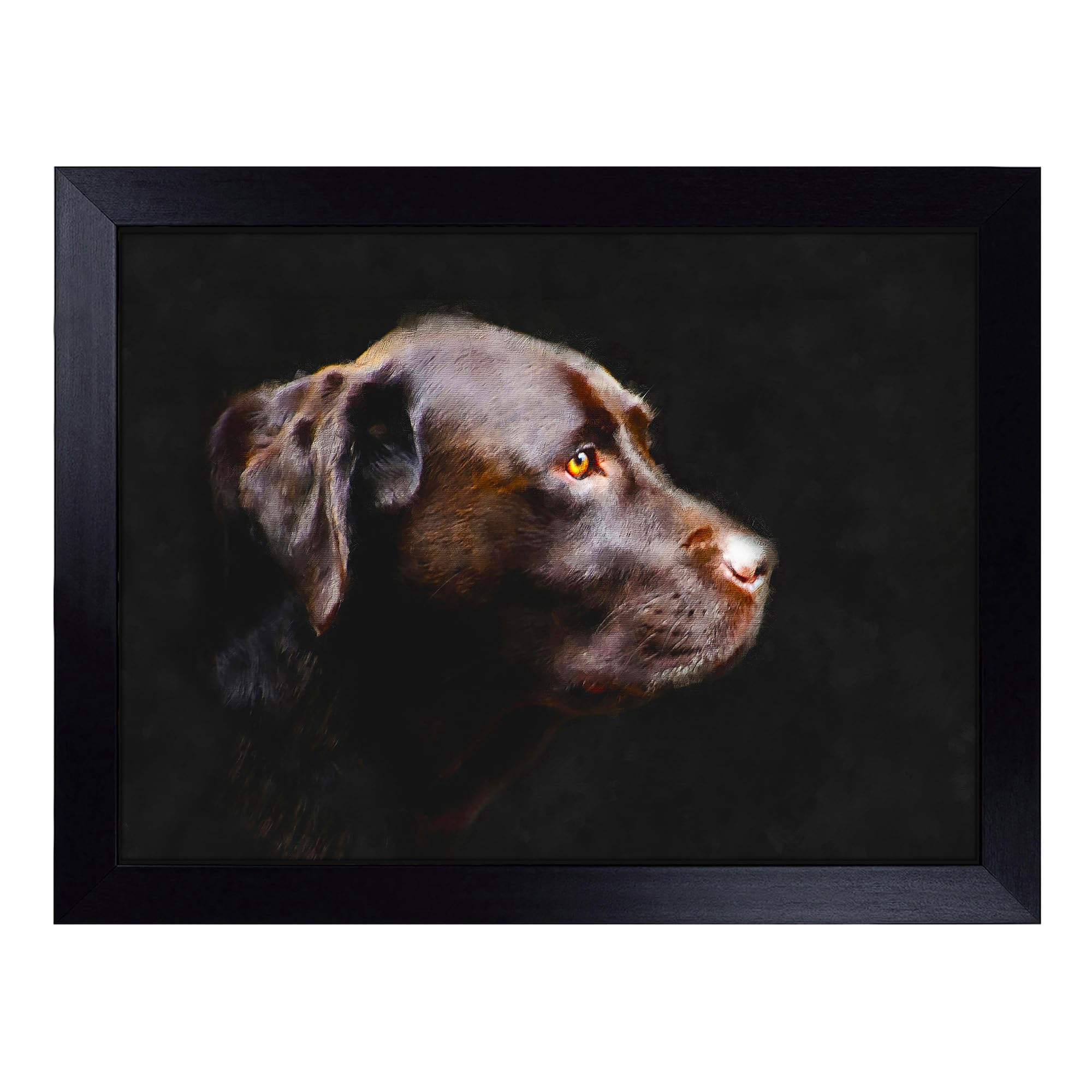 Chocolate Brown Labrador Dog | Lap Tray with Bean Bag Cushions | Padded Cushion Base | Portable TV Tray Table for Eating, Working, Crafting, or Laptop Use