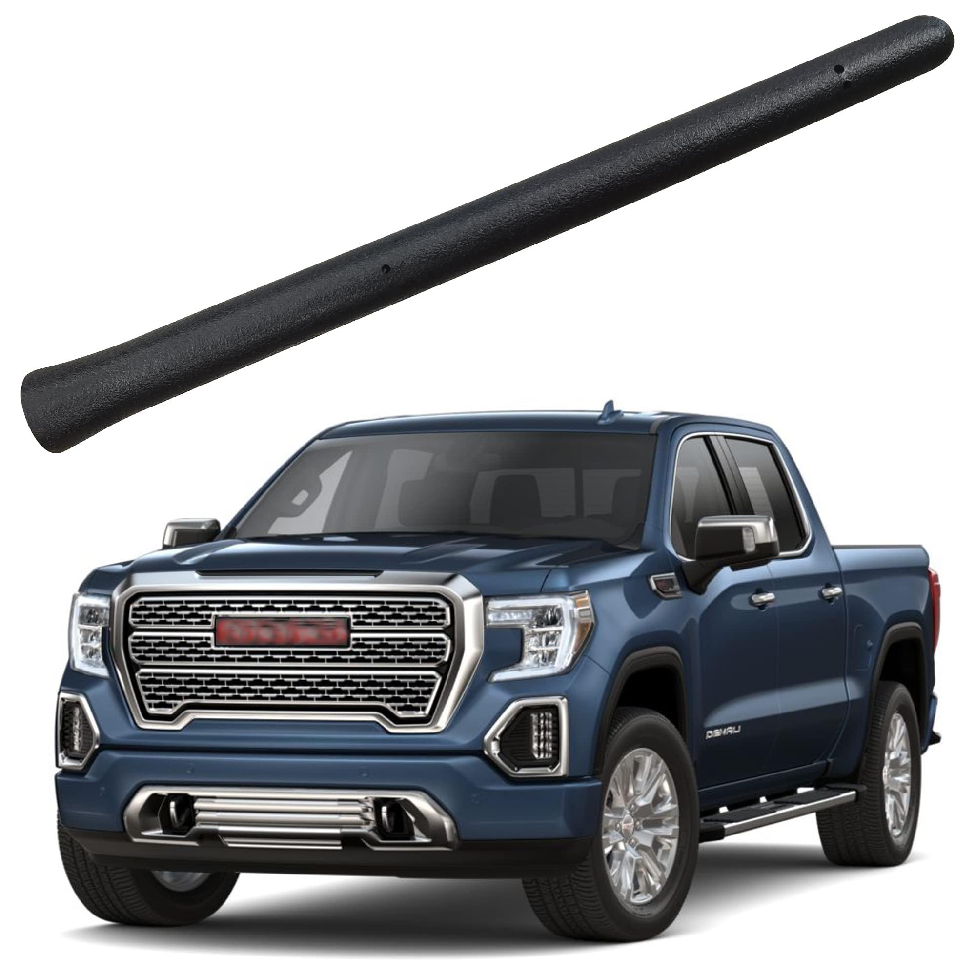 6 3/4 Inch Short Rubber Antenna for GMC Sierra (2007-2023), GMC Sierra 1500 2500 3500 Antenna Replacement Mast - Car Wash Proof - Internal Copper Coil