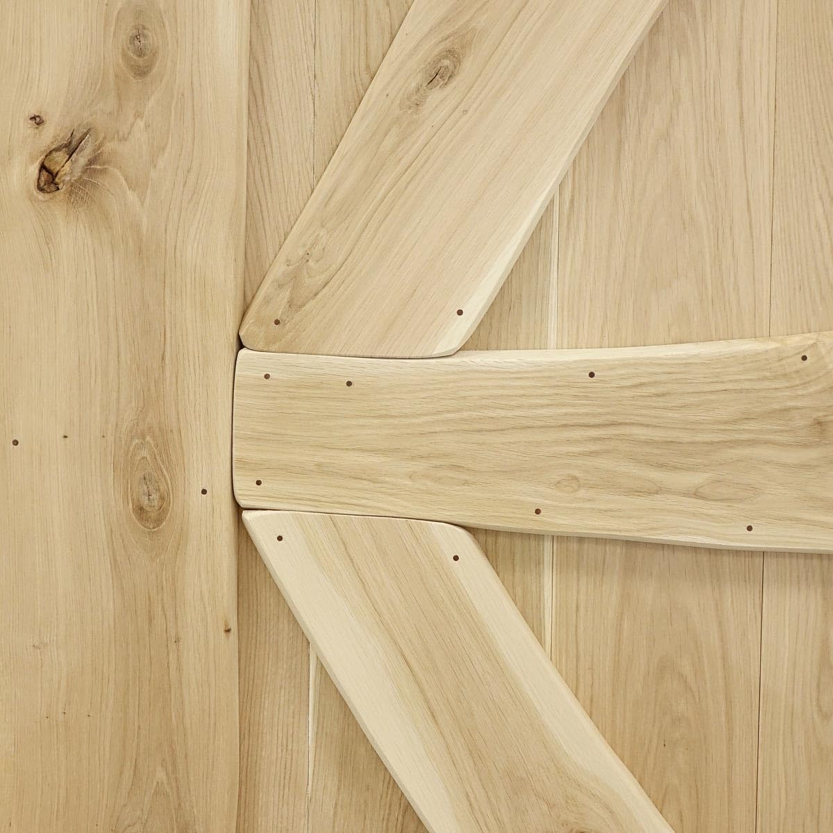 Porte coulissante Chêne massif FLINSTON (bois brut, 100x210)