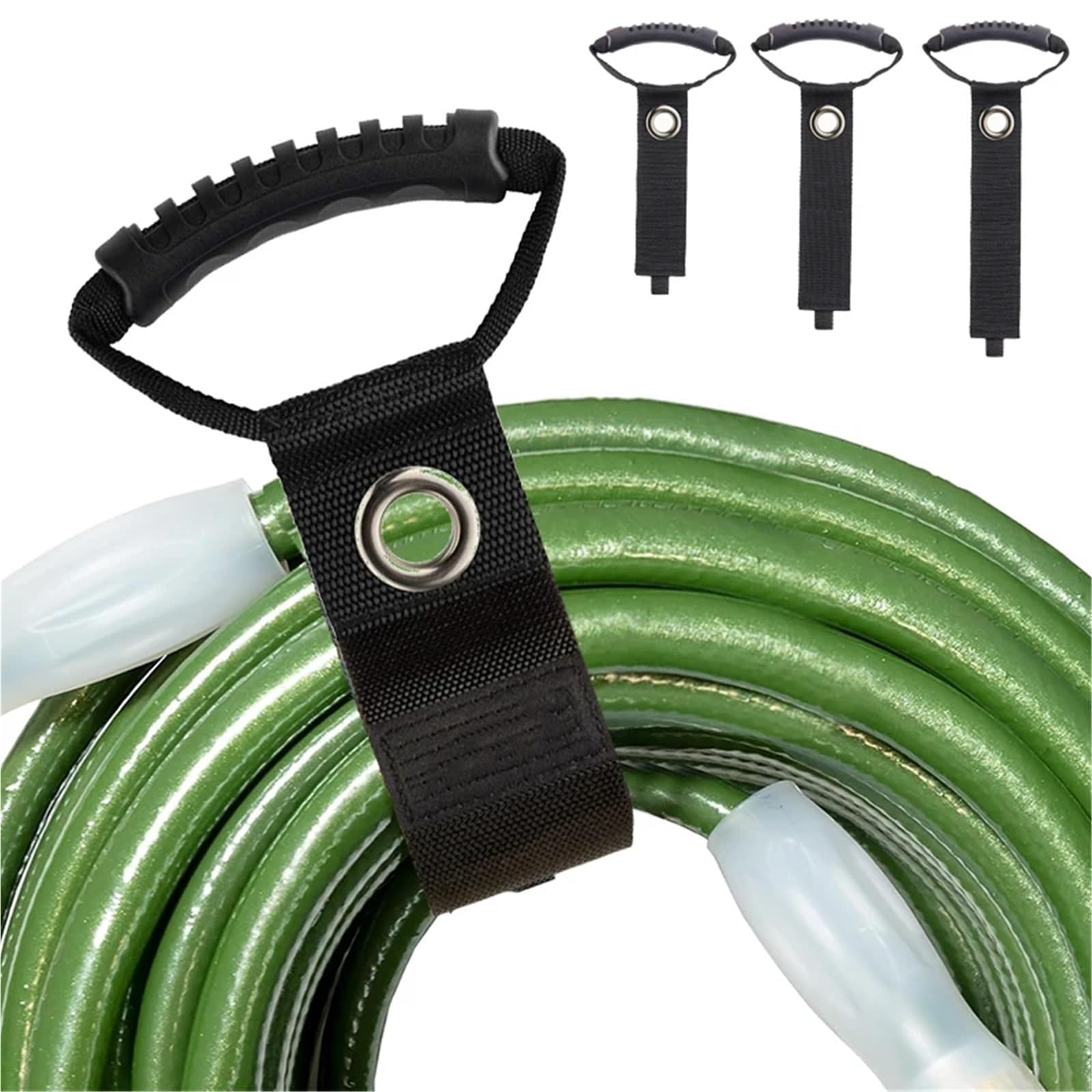 Gjgfjghk 1Pcs S Zip Ties Storage Strap Heavy-Duty Hook And Loop Cord Carrying Strap Hanger And Organizer With Handle For Pool Hoses Garden Hoses Cables Long Cable Ties(1Pcs S)
