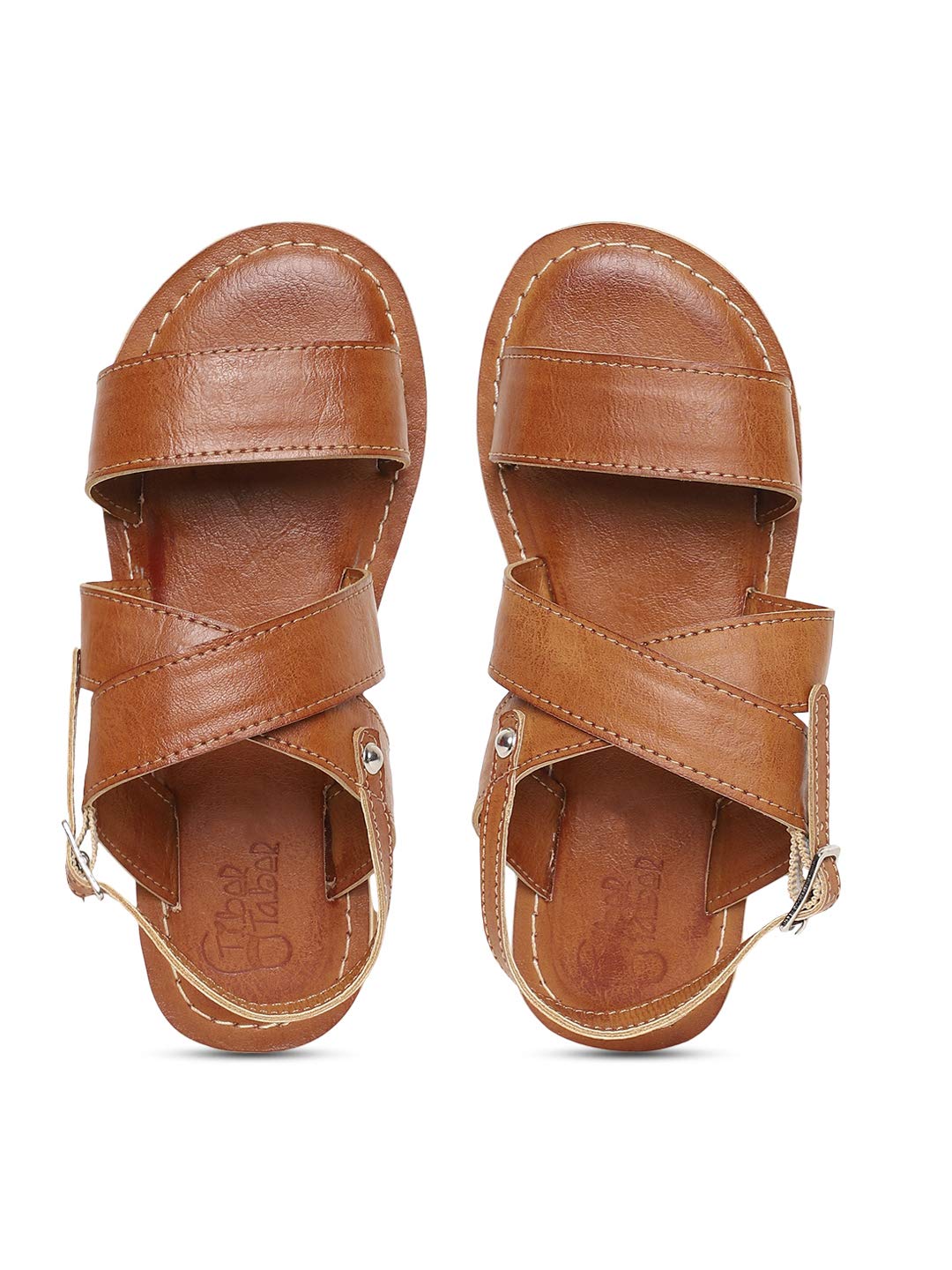 Tiber Taber Boys Criss Cross Ethnic Sandals with Cushioned Footbed, Latex insole and Buckle Fastening, Brown, 24 - Ideal for any Festivals and Cultural Occasion (B08KGRWXY5) Amazon Price History, Amazon Price Tracker