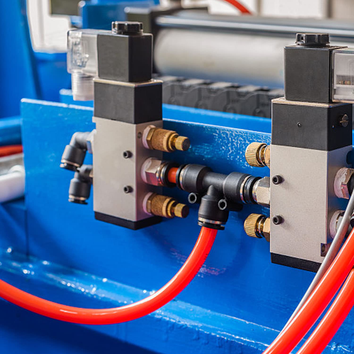 Pneumatik 5/2 Wegeventil - LNSYSNS Pneumatik Ventil 4V210-08 DC 24V und Pneumatikzylinder, Ausgestattet mit Pneumatik Schalldämpfer, Pneumatik Schlauch, Pneumatik Schlauch Steckverbinder
