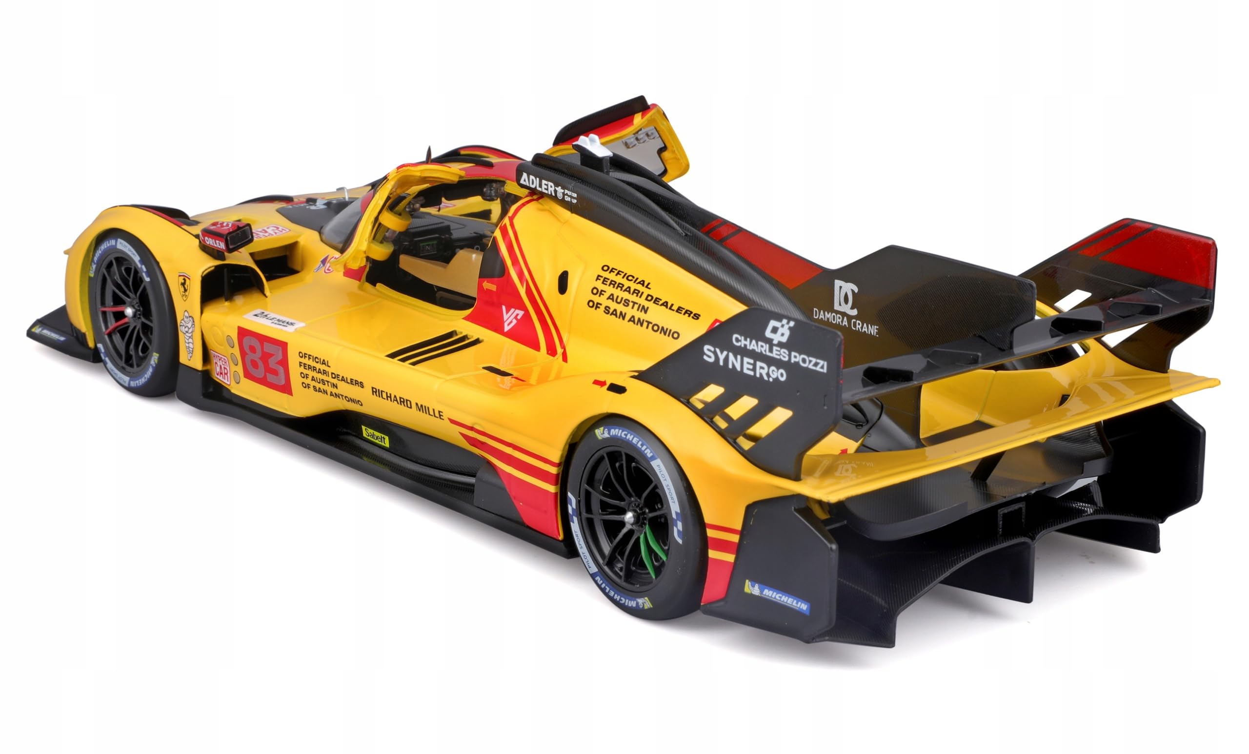 Bburago FERRARI RACING 499P LE MANS HYPERCAR(2024) AF CORSE #83, DELUXE HARD CASE, 1:18 Scale - Image 4