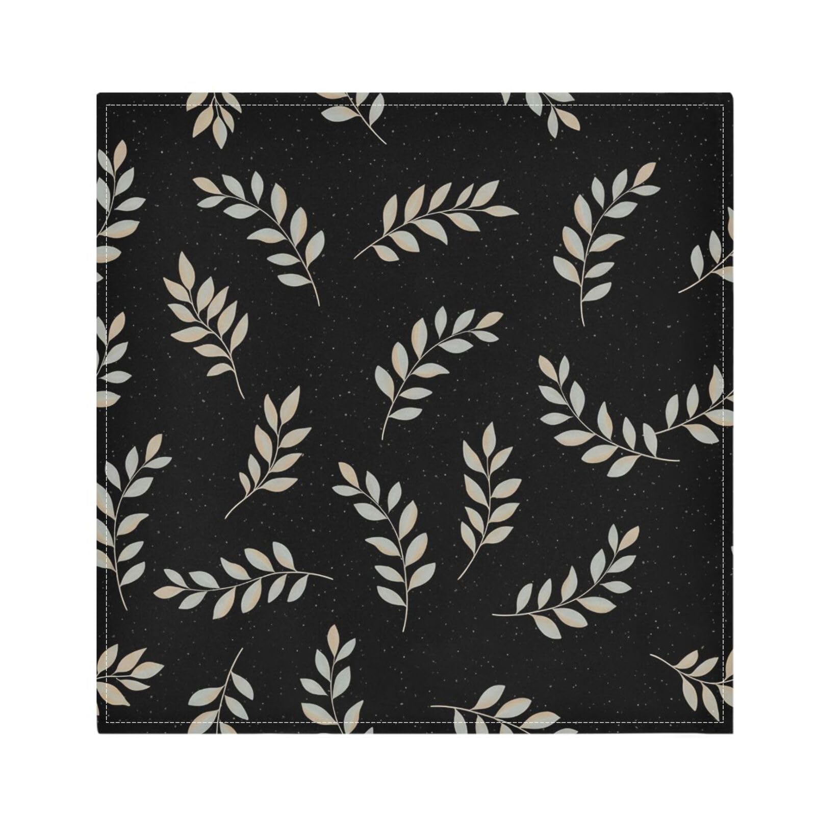 Ttgoth Leaves Cloth Napkin Set of 6 Washable & Reusable Dinner Napkins for Dining Table, Banquets, Wedding, Party, 50x50 cm
