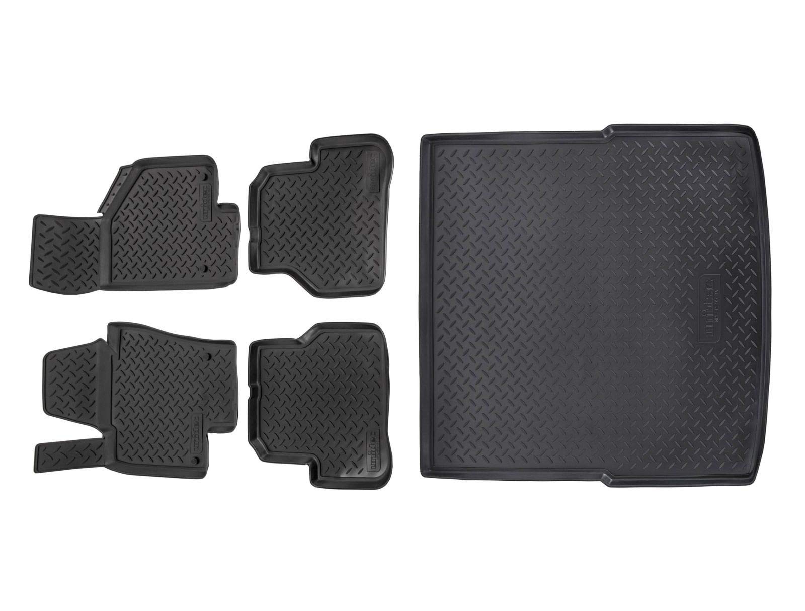 J&J AUTOMOTIVE | Allwetter TPE Gummimatten + Kofferraumwanne Set Für Passat B6 / B7 Variant 2005-2014, Antirutsch, Passgenau, Rand 2-4cm, Schwarz
