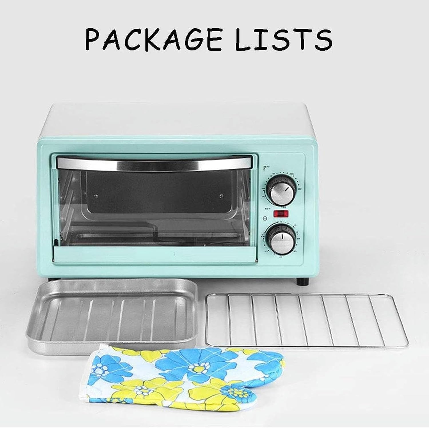 11L Electric Stove, Space Saving, Mini Multifunctional Oven, Adjustable Temperature Desktop Oven with Anti Slip Pad, Easy to Clean Oven Toaster (Color: Mint Green) (Mint G)