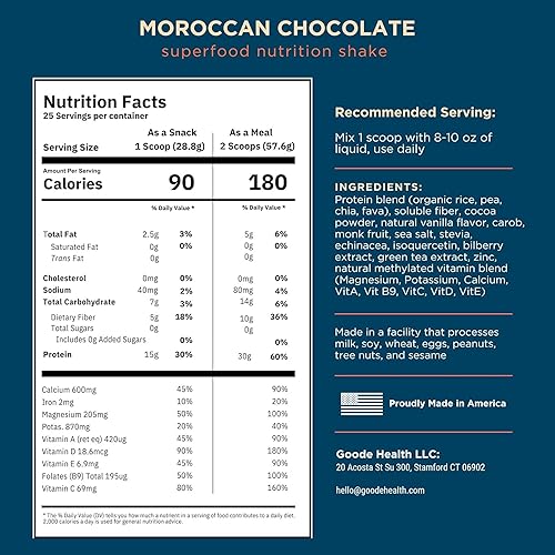 Miniatura 2 de Ultimate Superfood - Mezcla de polvo para batido (chocolate marroquí), formulada por médicos, micronutrientes, vegano, nutrición completa, mezcla de