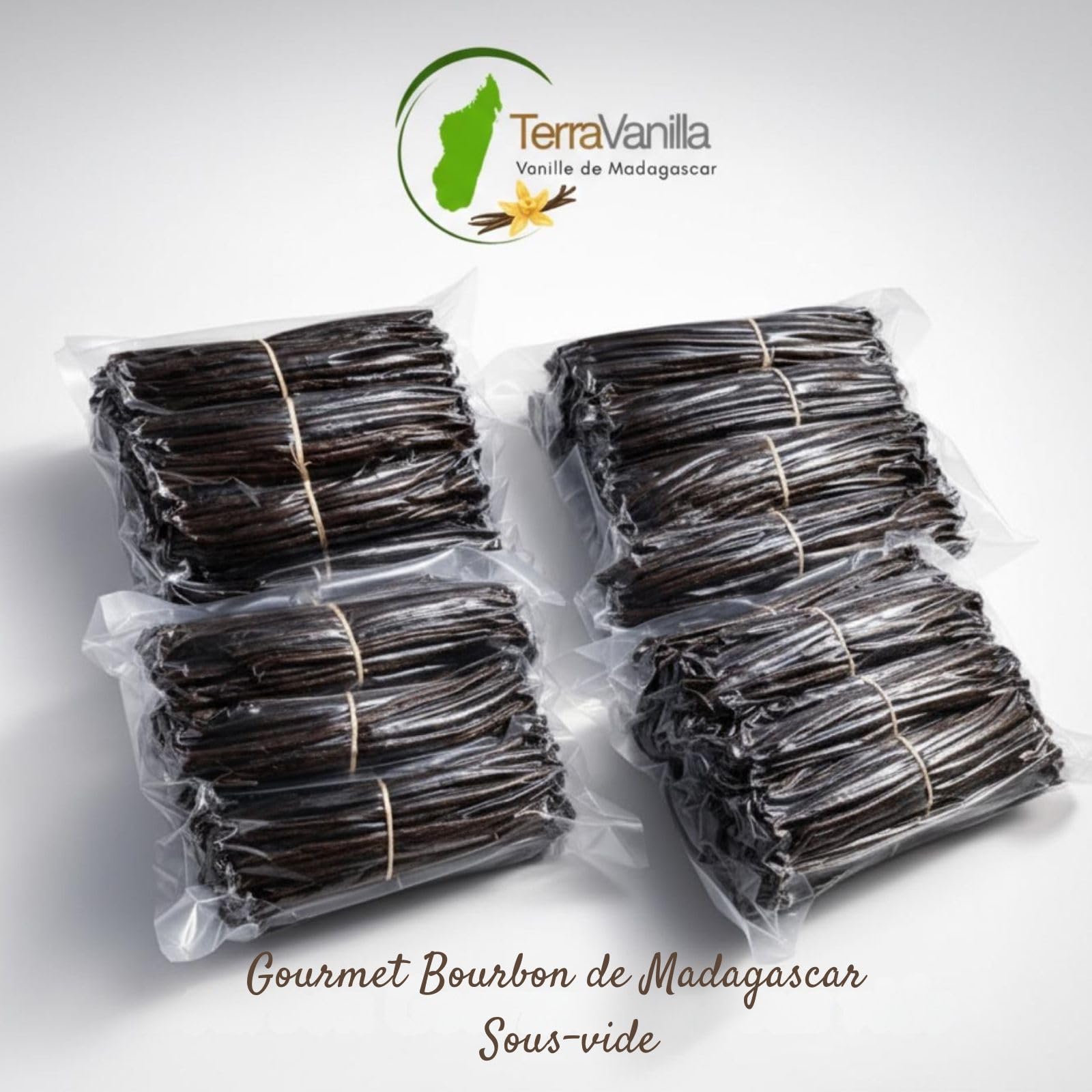 TerraVanilla Vanille de Madagascar Bourbon - Gourmet, Gousse 17-19 cm | 1kg