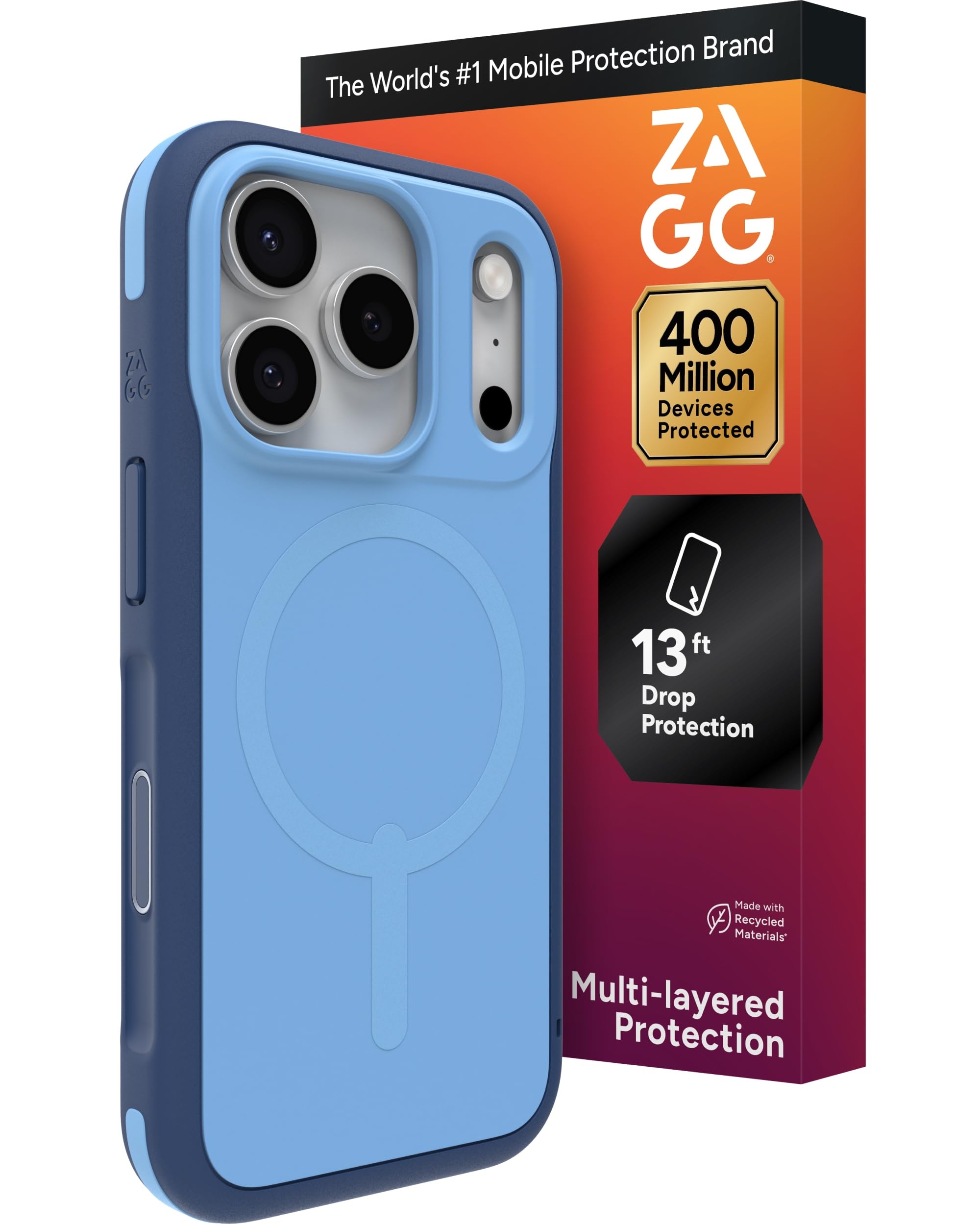 Amazon.com: ZAGG Sedona Snap Case for iPhone 17 Pro - Blue Royal