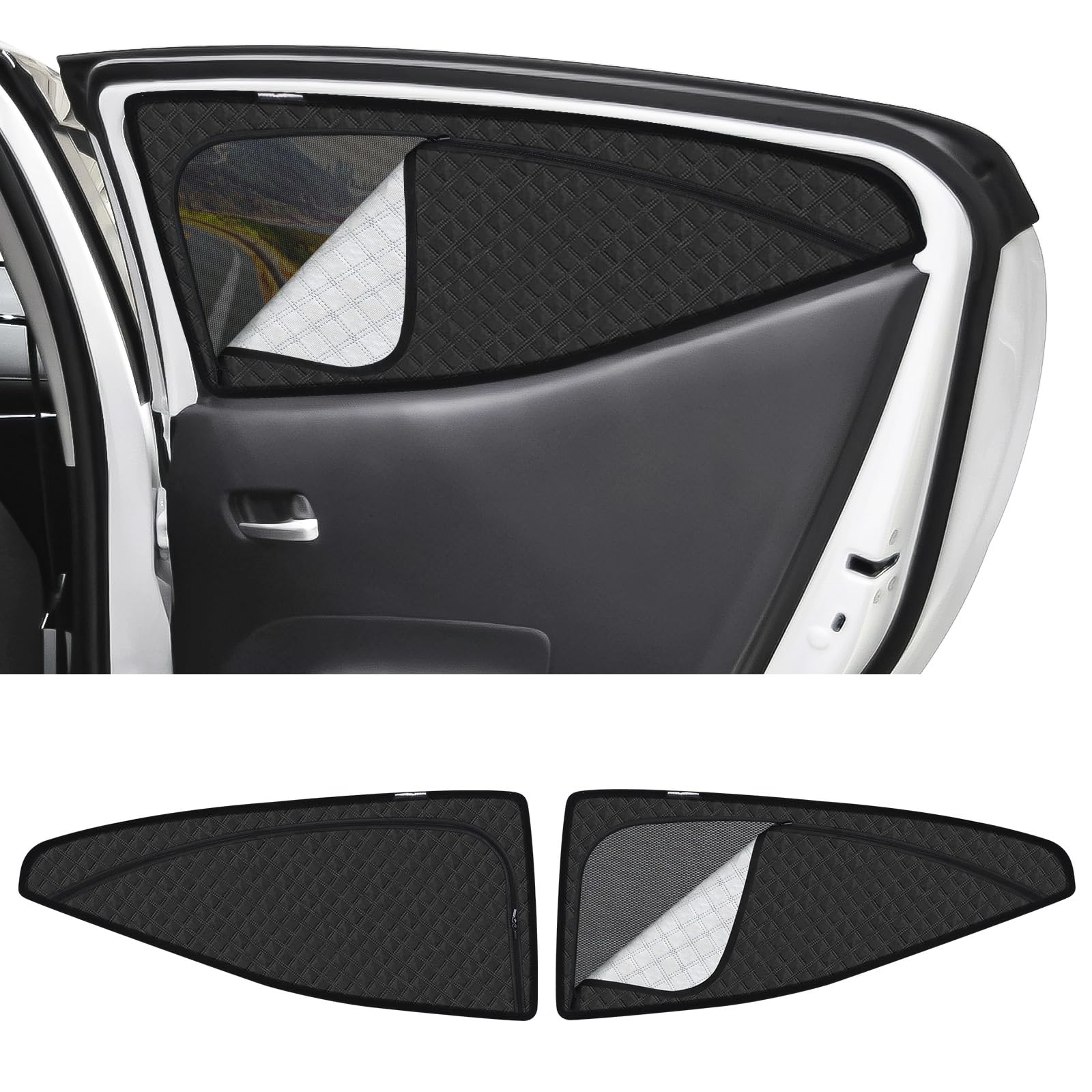 Amazon | 新型 アクア MX系 専用 サンシェード マグネット 後席 換気