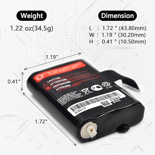 Miniatura 2 de elxjar Paquete de 5 baterías recargables AAA Ni-MH de 3.6 V 700 mAh para radios Motorola GMRS/FRS 53617 KEBT-086-A KEBT-086-B KEBT-086-D