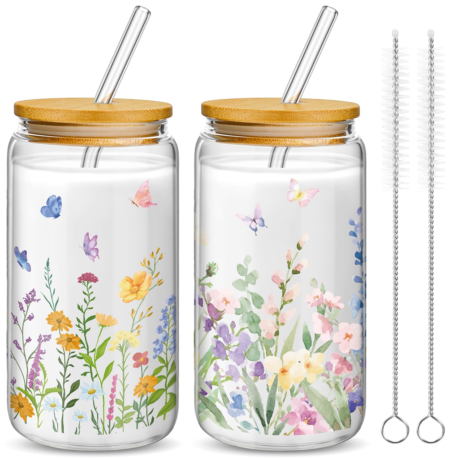 Gobelet en verre fleur sauvage : cadeau idéal pour la fête des mères
