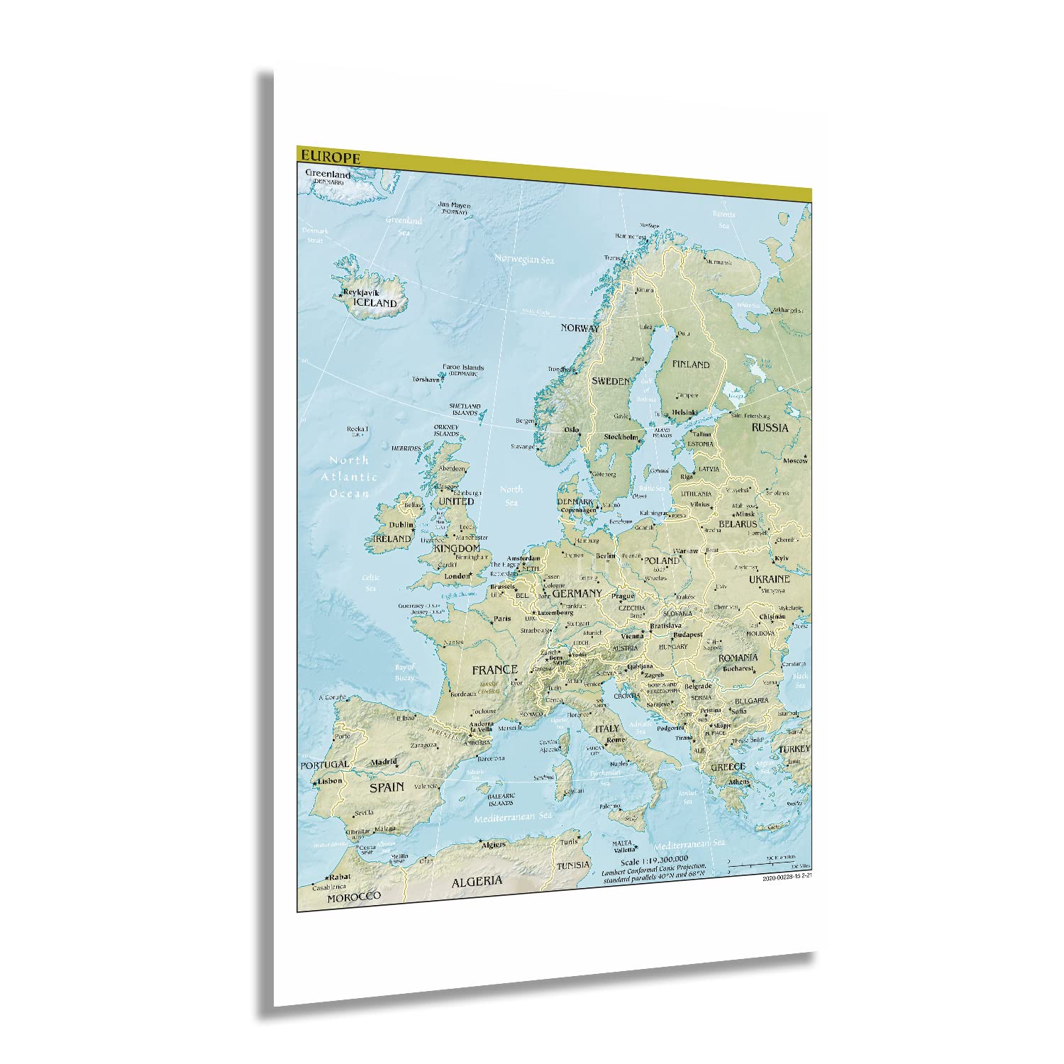 Buy HISTORIX 2021 Europe 24x36 Inch Wall of Europe Europe Wall Art