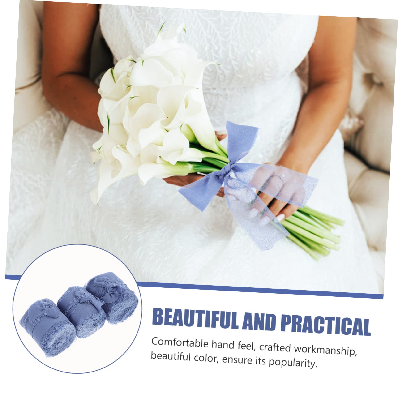 STOBOK 12stücke Handgefertigte Chiffonbänder Yards Je Dekorative Hochzeitsbänder Für Geschenkpäckchen -projekte Fransenbänder Für Einladungen Und Bouquets