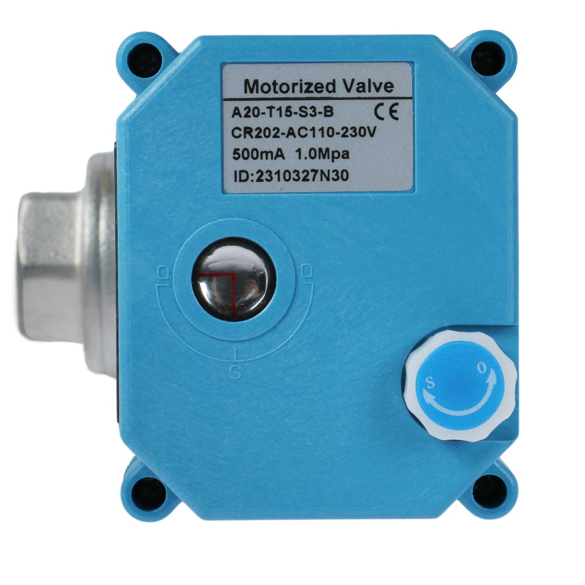 U.S. Solid 3 Wege Motorkugelhahn Edelstahl Zonenventil - Kugelventil mit manueller Funktion - Hochbelastbarer vielseitiger L-Typ-Wasserabsperrhahn, Standardport(1/2", AC110-230V)