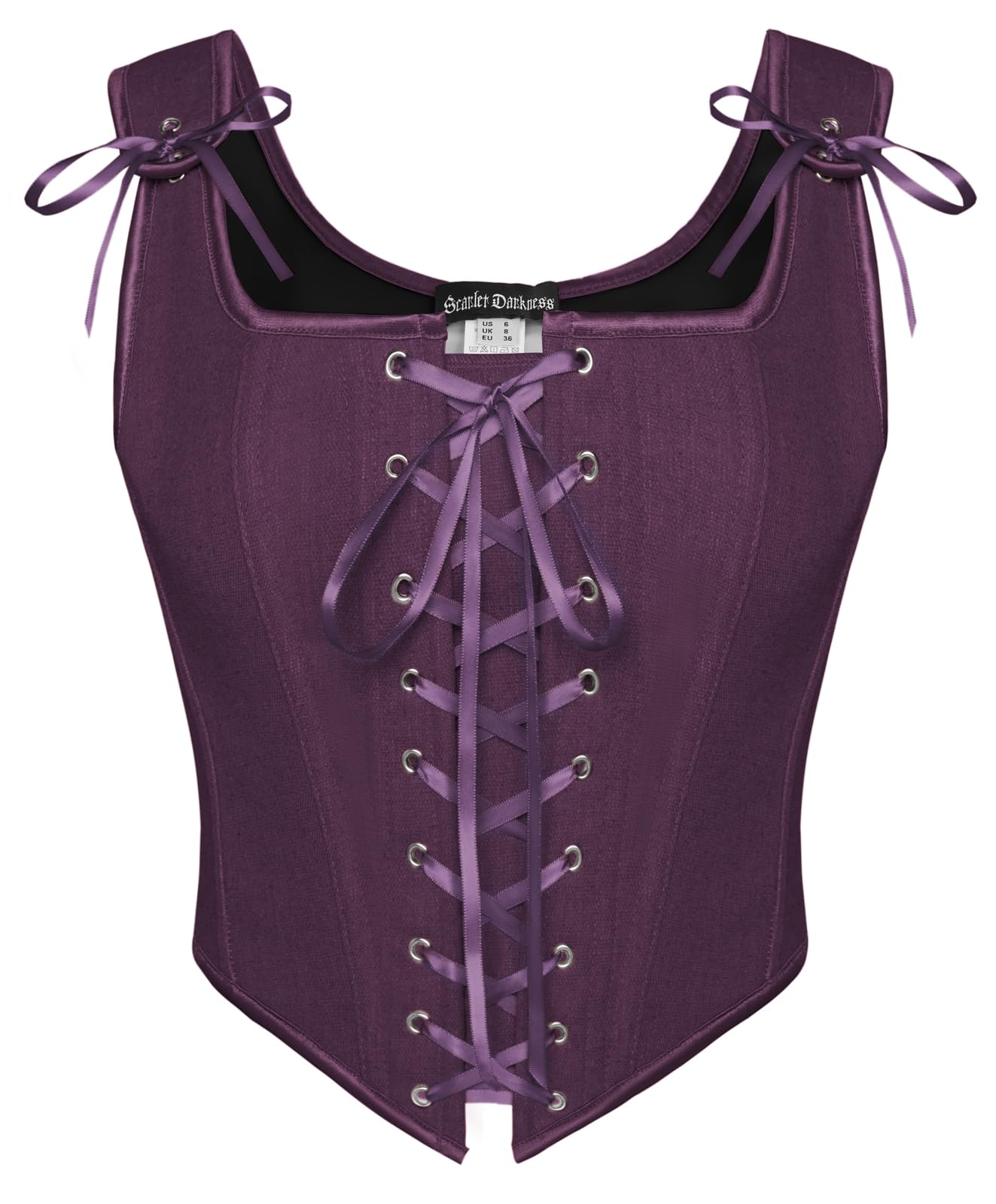Scarlet Darkness Women's Renaissance Corset Tops Lace Up Overbust Bustier