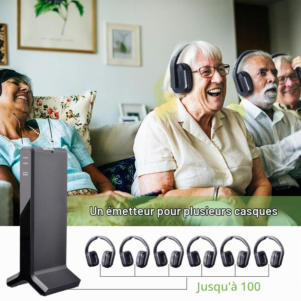 Avantree HT280 – Casque TV sans Fil avec Émetteur RF 2.4G