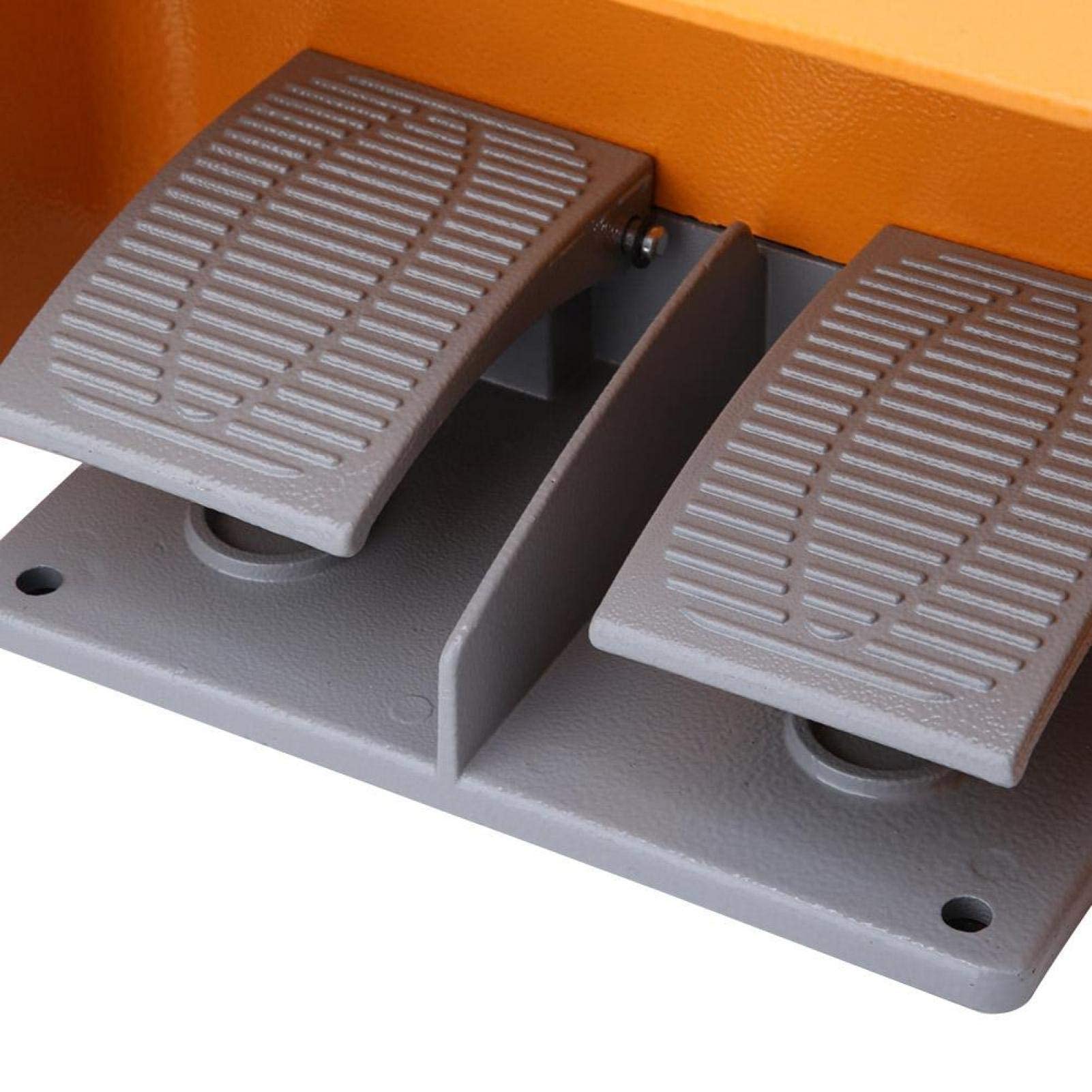 Walfront Interruptor de Pedal Industrial NC Doble con Carcasa de Aluminio Completo Momentáneo AC380V DC220V 6A