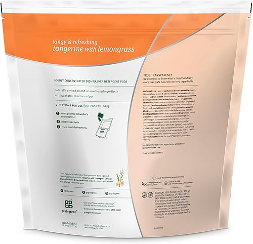 Miniatura 10 de Líquido lavavajillas automático Grab Green 71100 Libre de fragancia Verde 1 1