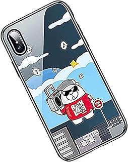 جراب ظهر زجاج و تي بي يو لهاتف ايفون اكس اس ماكس-ميوزيك بير، متعدد الالوان