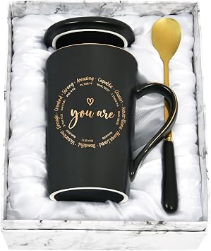 Maustic Christian Gifts for Women, You Are Inspirational Coffee Mug, Religious Gifts, Inspirational Spiritual Birthday Gift for Friends, Coworkers, Coffee Mug for Women 14 Oz with Gift Box
