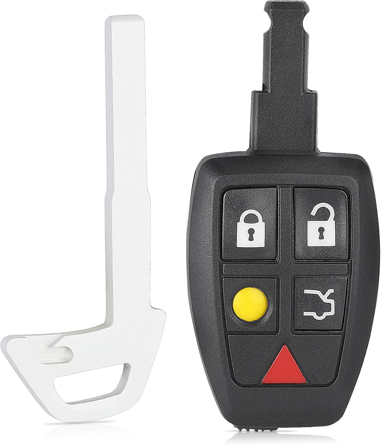 Keyecu Replacement Remote Car Key case Shell for Volvo C30 C70 S40 V50 2004-2013 KR55WK49259 267T-5WK49259 5WK49259 31252736 5Buttons