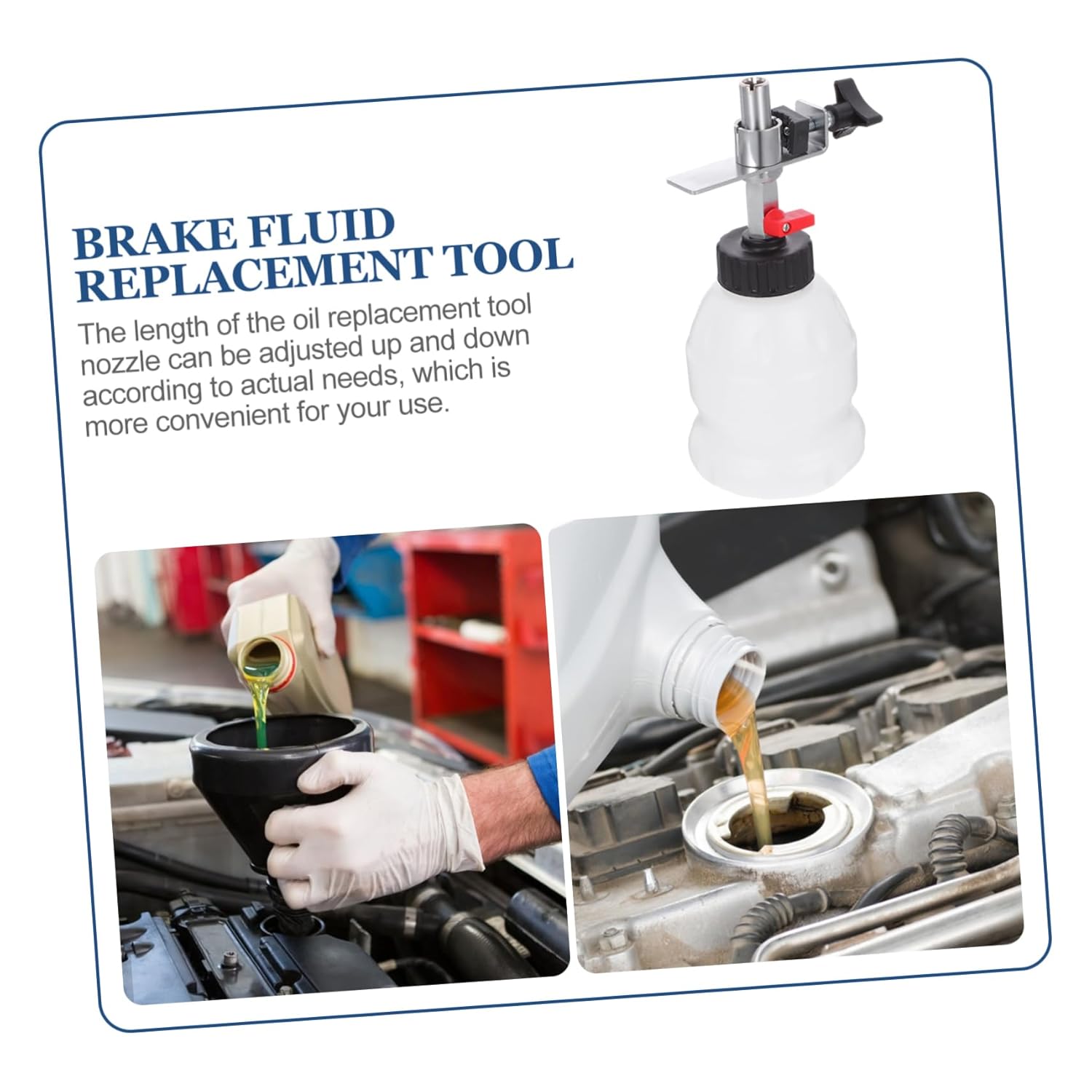 1L Brake Fluid Change Tool Universal Auto Brake Oil Replacement Can for Car Easy to Use Nozzle