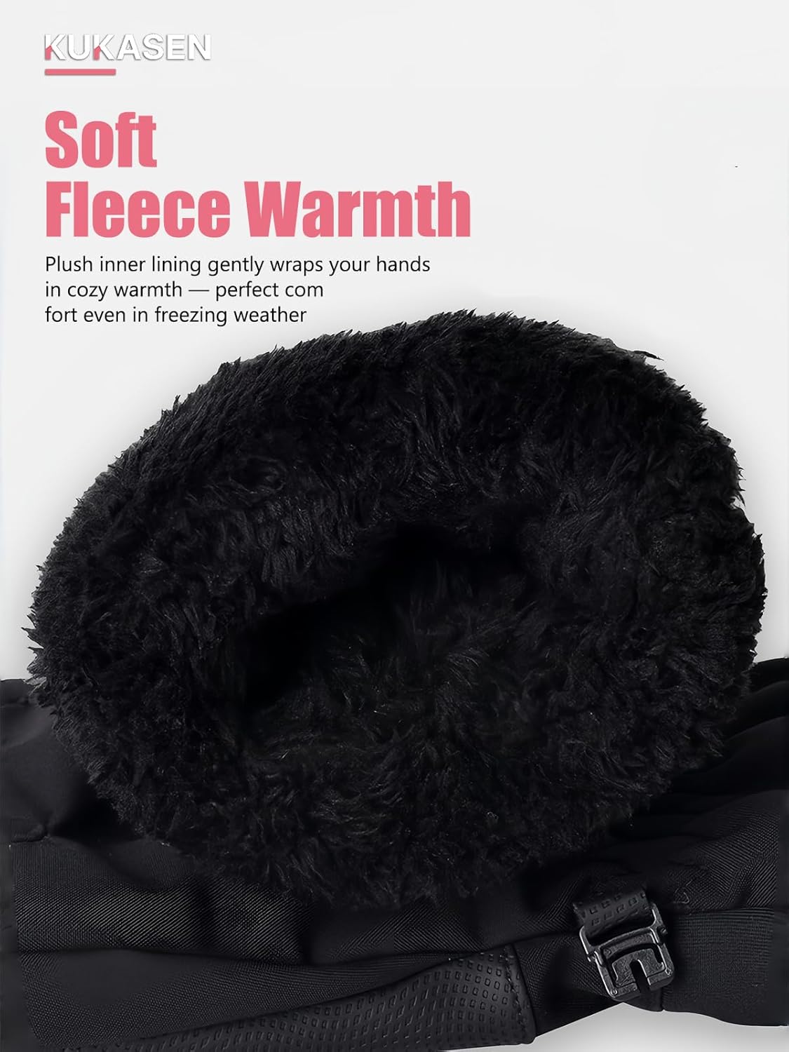 Women’s Ski Gloves with 3M Thinsulate Waterproof Protection, Plush Fleece Touchscreen Snow Gloves – Warm Anti-Slip Gloves - Image 5