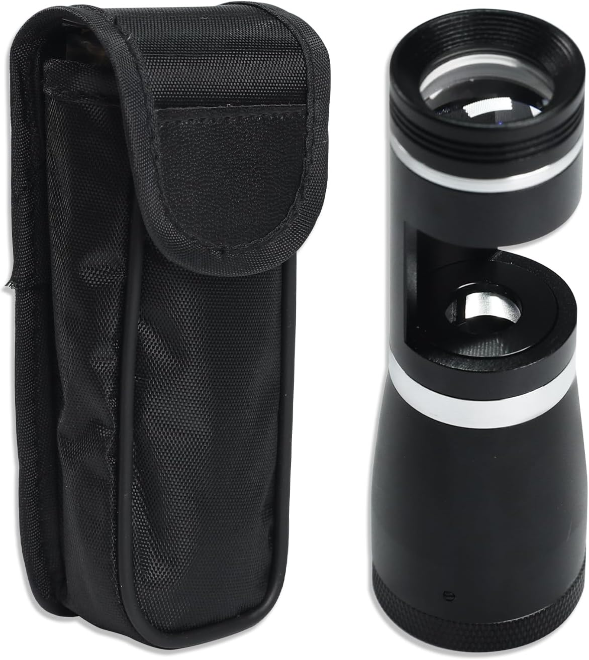 Portable 10x Darkfield Loupe 20.5mm Triplet Lens with LED Light, Handheld LED Loupe Gemology Gemstone Tester Magnifier for Jeweler Gemologist