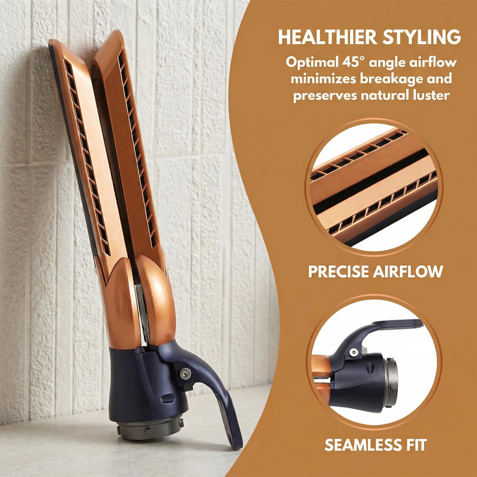 Airflow Accessoire de lissage pour cheveux Dyson Airwrap HS01/HS05/HS08 avec technologie à air froid réduit les dommages causés par la chaleur sans plaques chauffantes