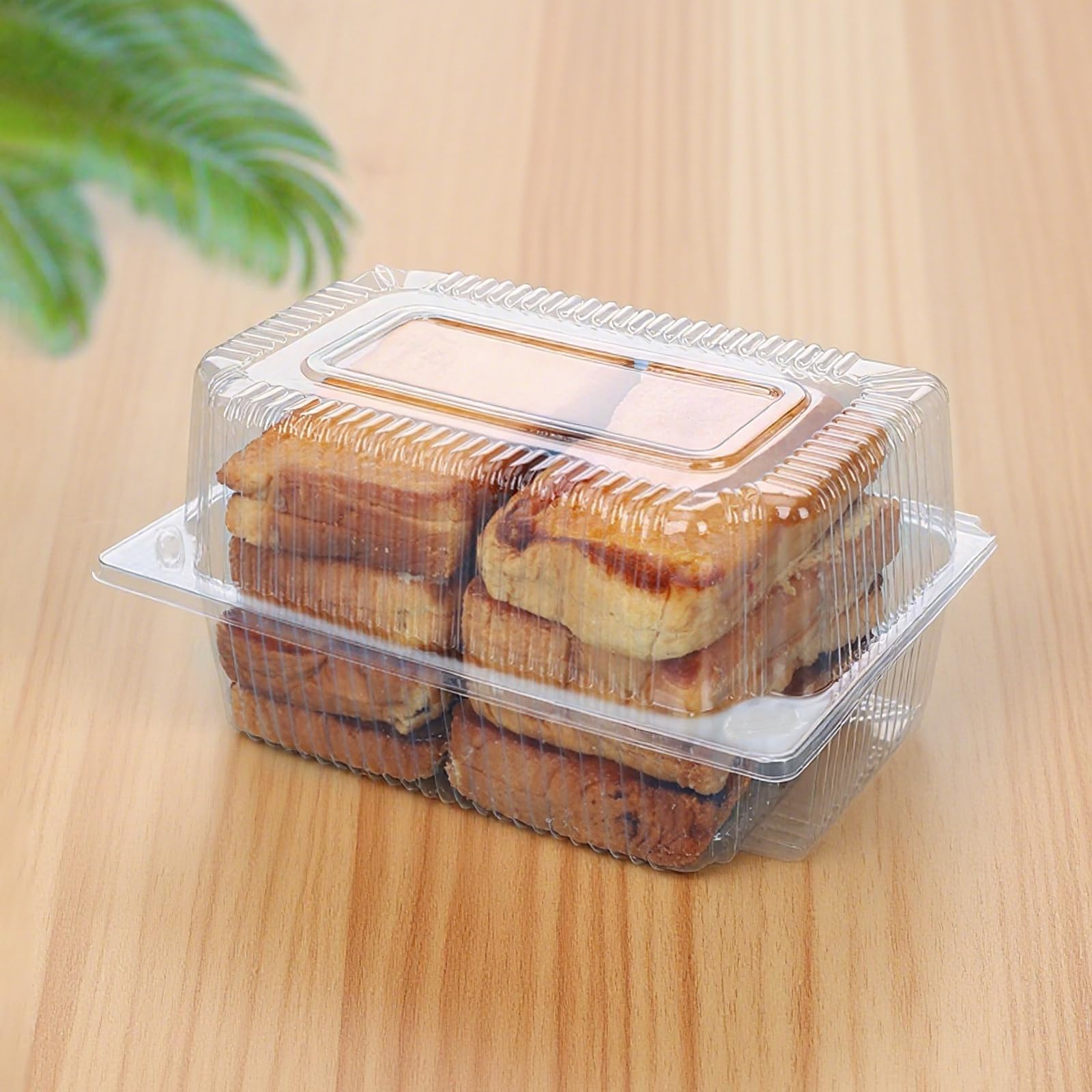 KEILEOHO Przezroczyste pude?ka na babeczki, 150 sztuk, 18,5 x 12 x 9,5 cm, tworzywo sztuczne PET