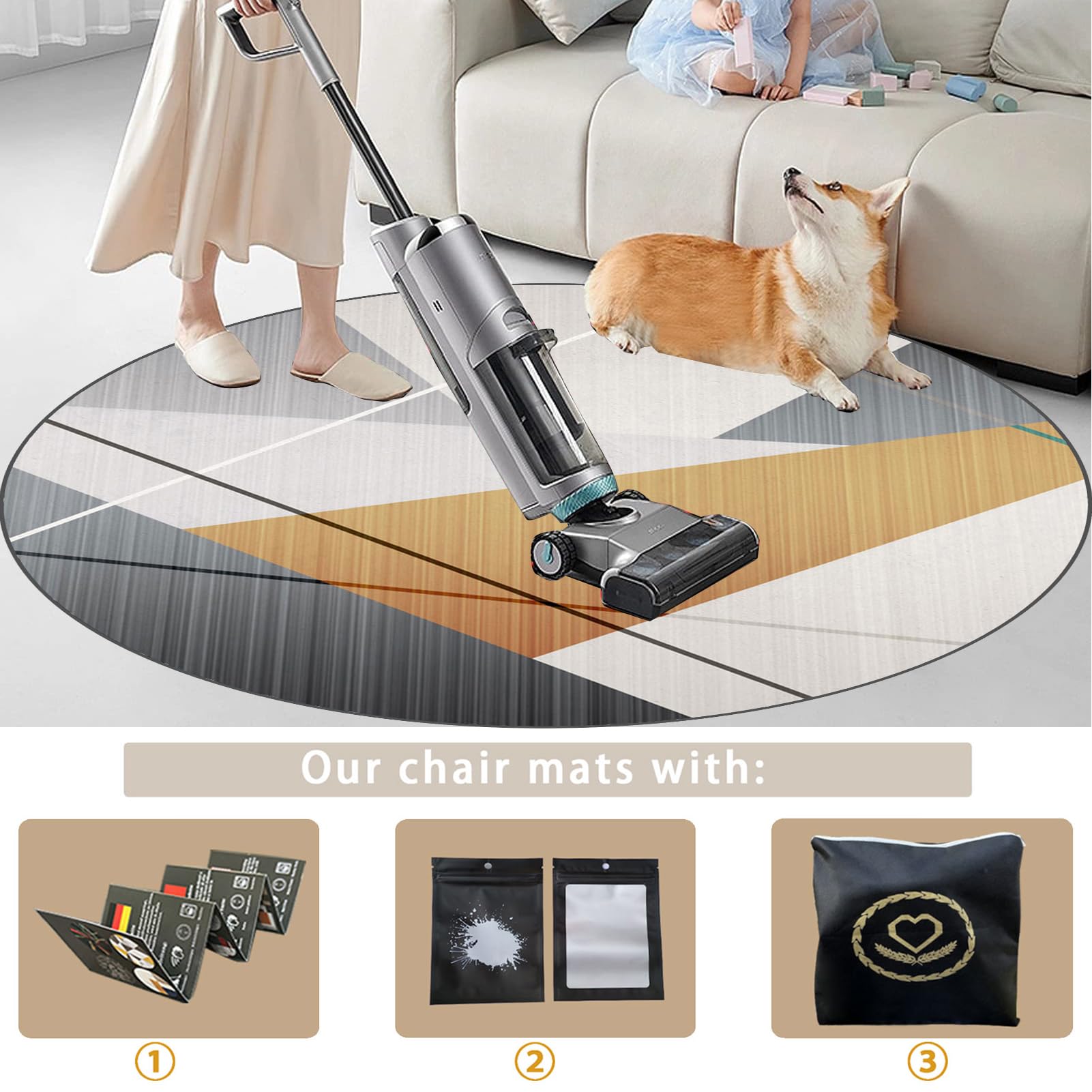 Tapete de madera dura para silla de computadora, tapete de escritorio para oficina, protector de silla rodante, tapete multiusos para el hogar, oficina y juegos, alfombra de protección