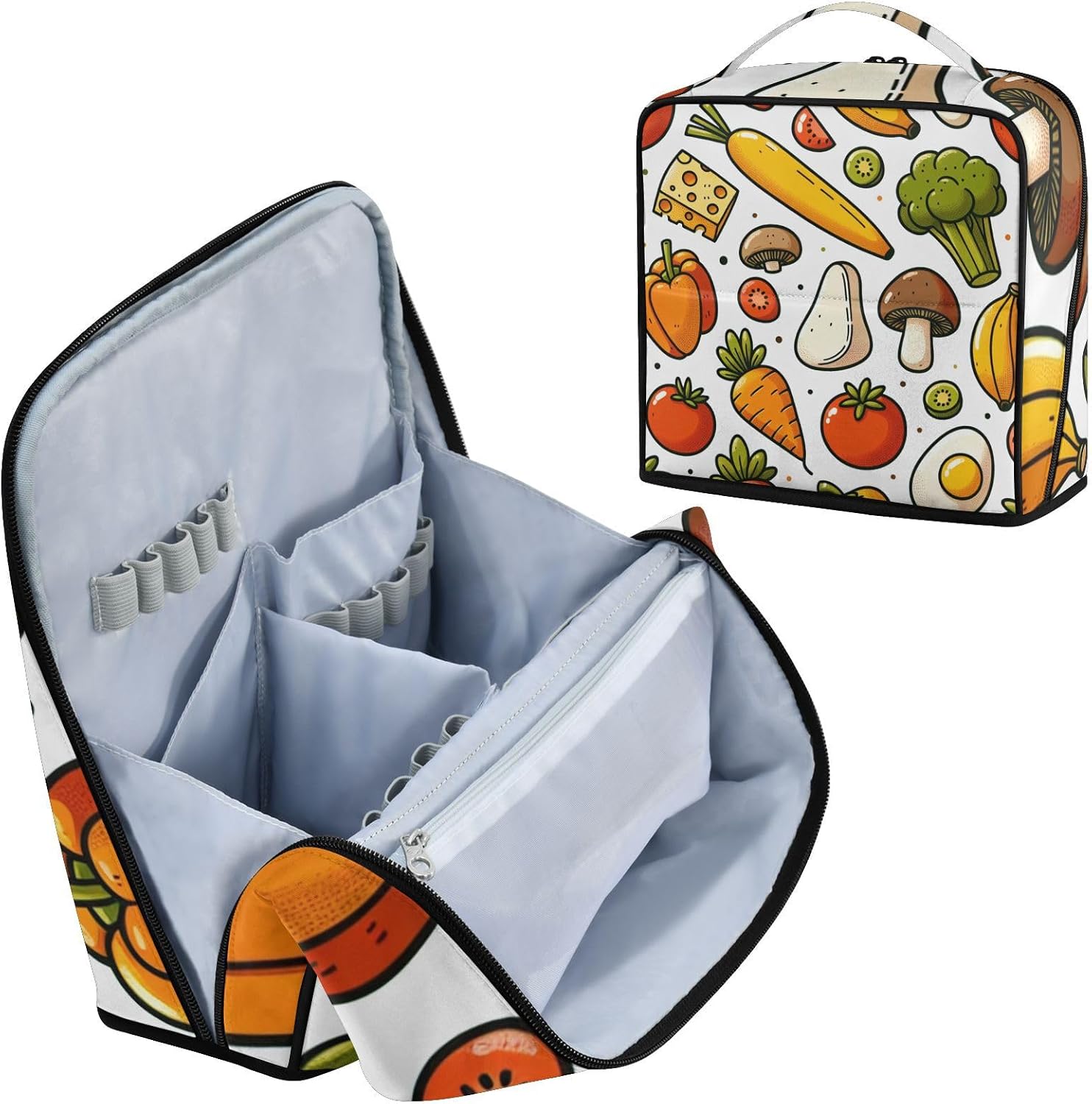 Colorful Vegetables Standing Makeup Bag