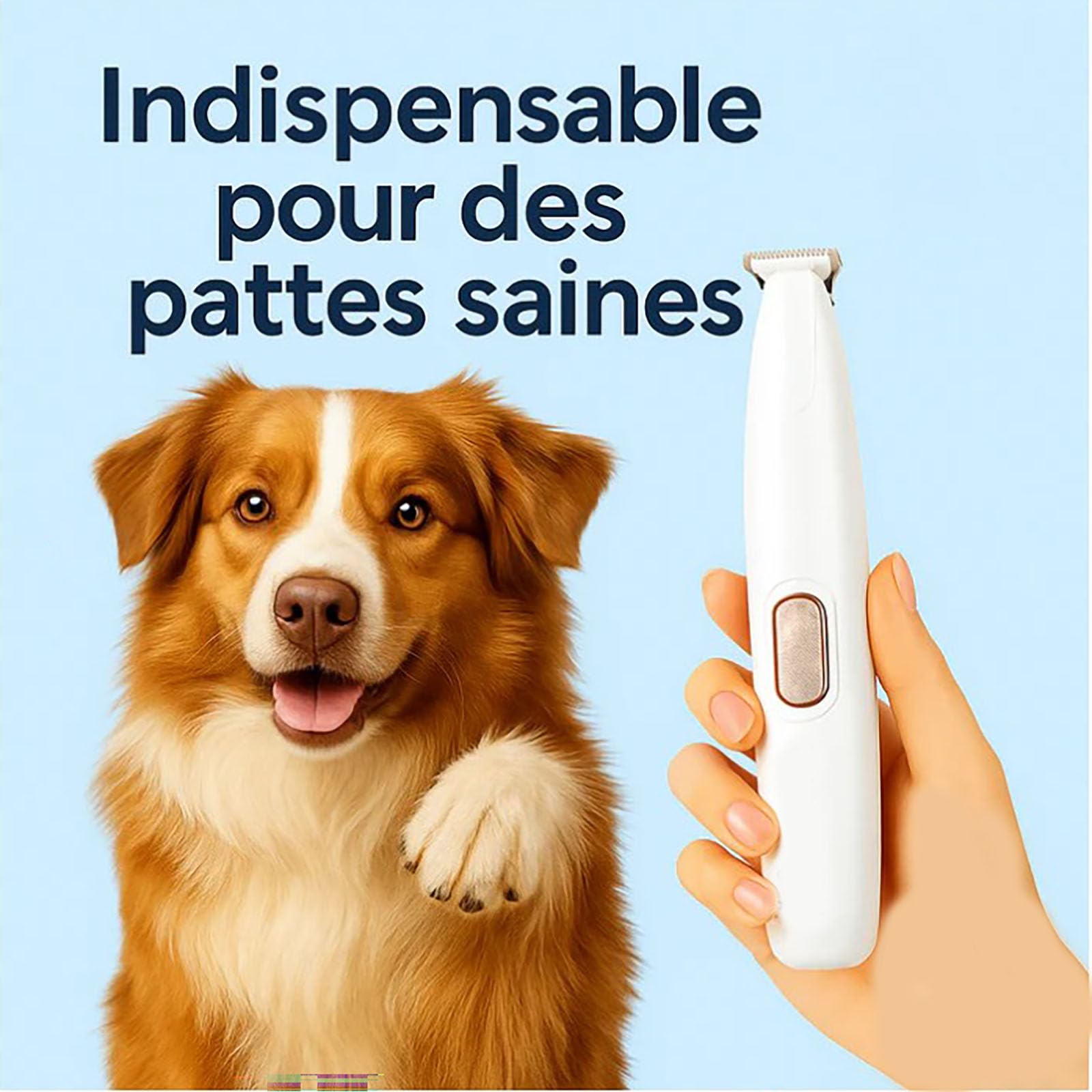 Tondeuse Chatinou, Tondeuse Chat Silencieuse Anti-Nœuds, Douceur & Sécurité, Soin-Des-Pattes-Sans-Douleur-En-Quelques-Secondes, Led Intégrée, Pour Pattes, Yeux, Oreilles, Visage, Corps (1PC)