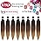 Alrence Pre Stretched Braiding Hair Long Braid 16 Inch 8 Packs Professional Braiding Hair Extensions Synthetic Crochet Twist Braids (16 Inch, 1B/30/27)