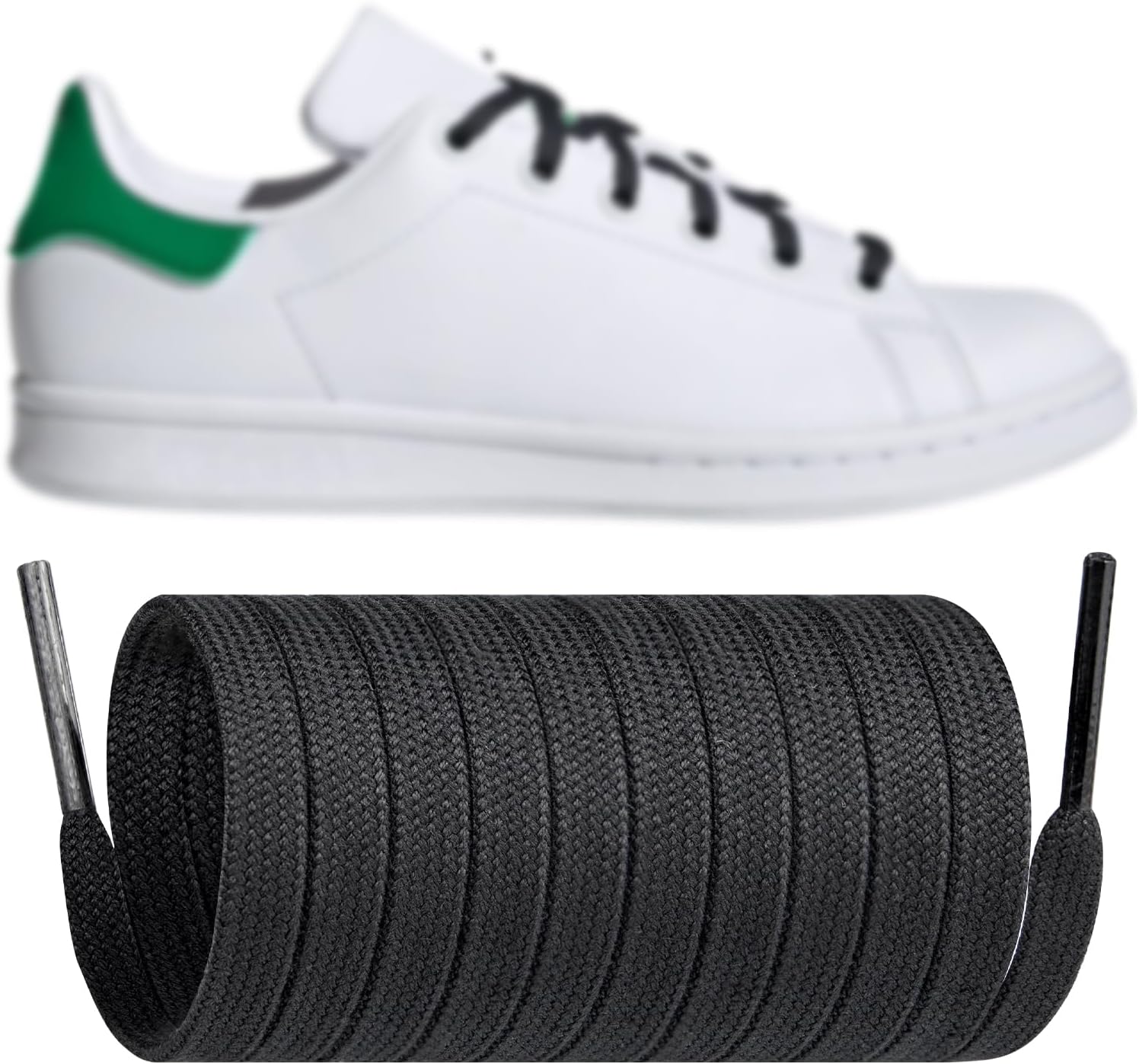 Endoto Shoelaces for Adidas Stan Smith, Flat Shoe Laces Replacement Laces for Sneaker Shoes