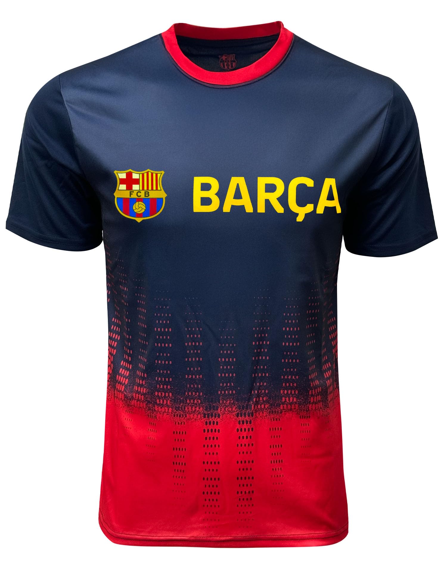 Icon Sports Men's Barcelona Sublimation Logo Poly Soccer Jersey - Game Day Shirt