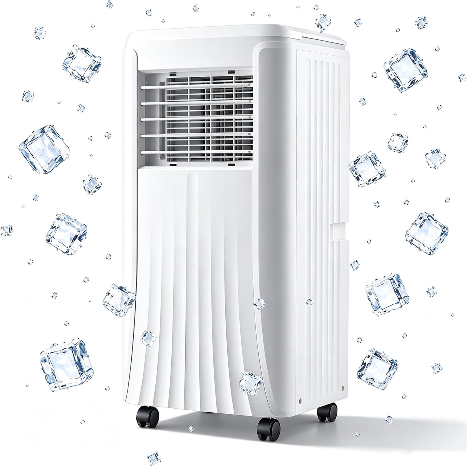 CGLYYDS Portable Air Conditioner, 12,000 BTU, Cooling, Dehumidifying and Fan Modes, with Remote Control and Timer,Quiet Operation, Low Noise Design for Bedroom or Office 9000BTU