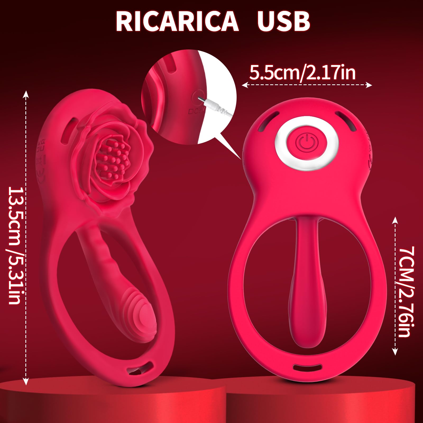 Vibratoreper Donna Professionale Clotoride con App 9 Modalità Vibratore Telecomando Wireless Sexytoysys Donna Coppia Sex Toys Stimolatore per Clitoride Punto G Squirting Vibratoriper Donne (Red)