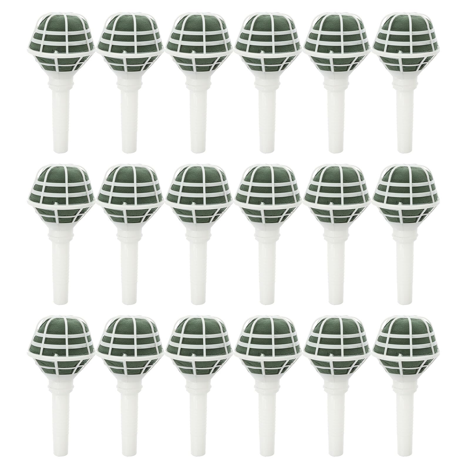 18 Piezas Soporte para Novia Base Plástica Resistente para Arreglos con Soporte de Tallo para Bodas y Decoración DIY