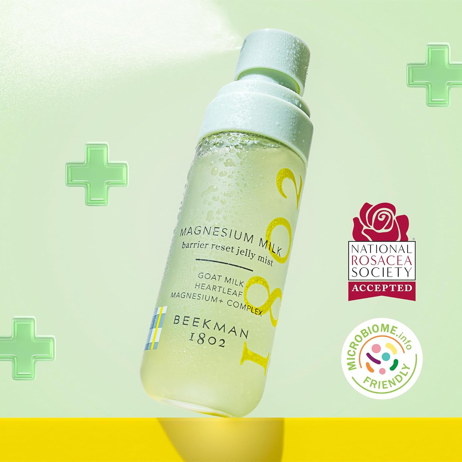 Beekman 1802 Magnesium Milk Barrier Reset Jelly Mist – Barrier Supporting Hydrating Face Mist with Magnesium & Goat Milk – Fragrance Free, Cruelty Free, Suitable for Sensitive Skin, 2.0 fl oz - Image 6